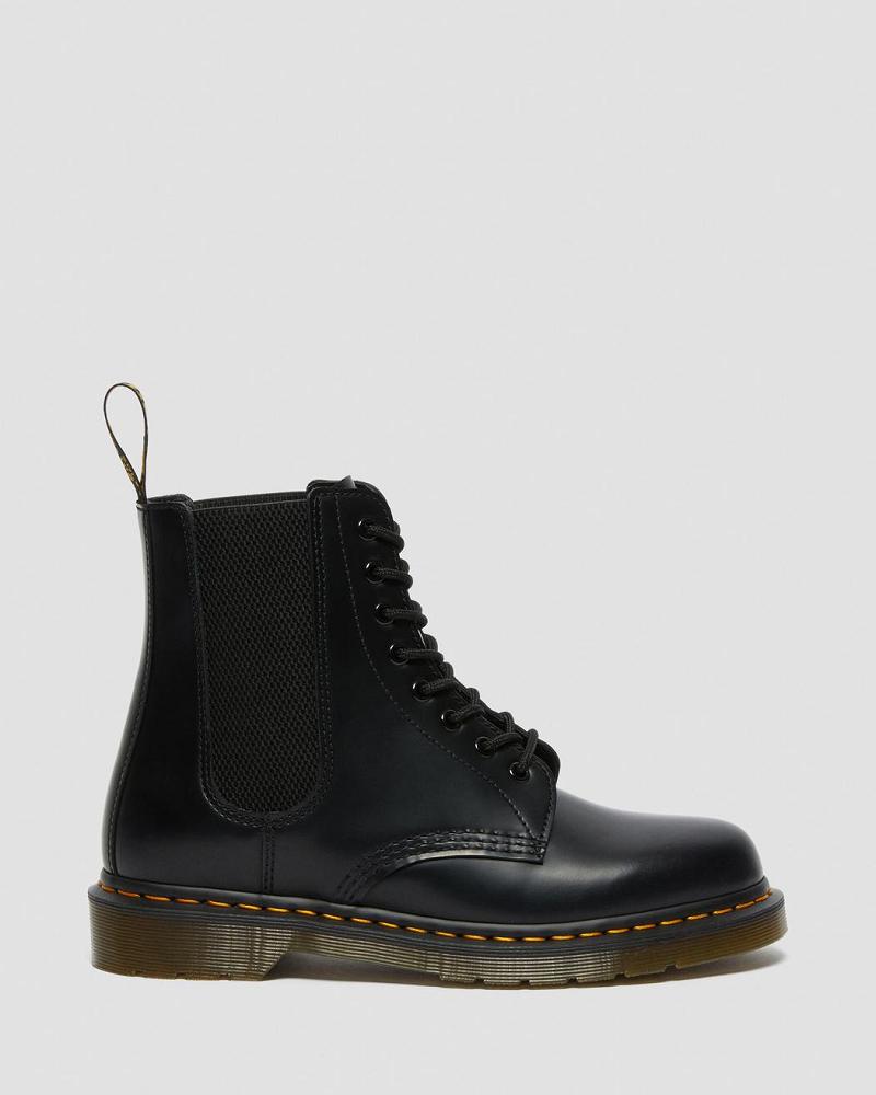 Dr Martens 1460 Harper Smooth Læder Snørestøvler Dame Sort | DK 166EBC